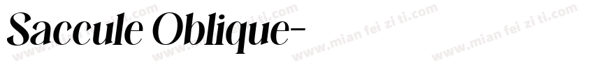 Saccule Oblique字体转换